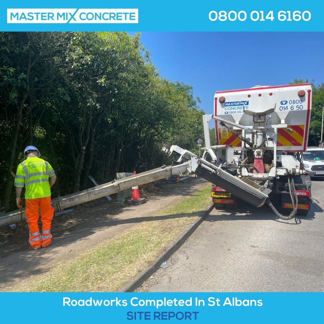Ready mix Concrete delivered for Roadworks in St Albans